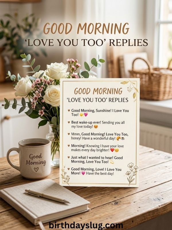 Good Morning "Love You Too" Replies