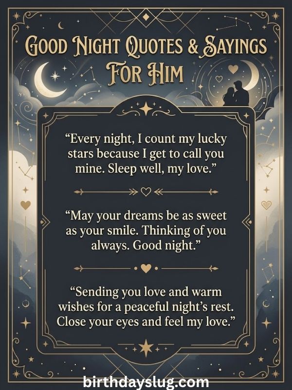 Good Night Quotes & Sayings for Him