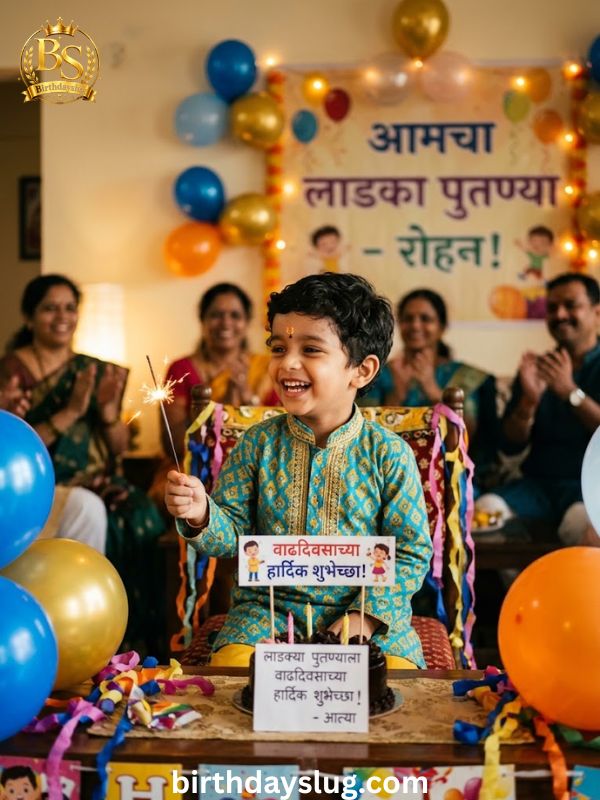 Most Loved Birthday Wishes for Laadla Bhatija from Phopho in Marathi