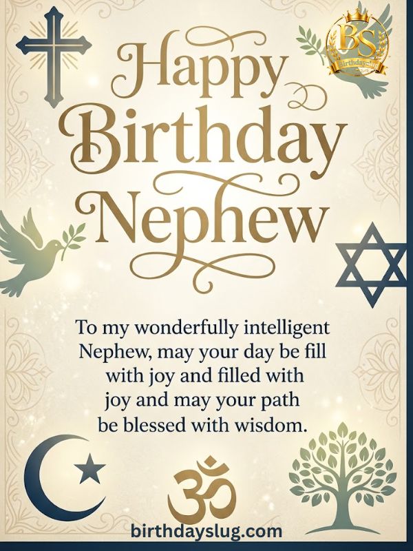 Religious and Spiritual Birthday Wishes for Smart Nephew