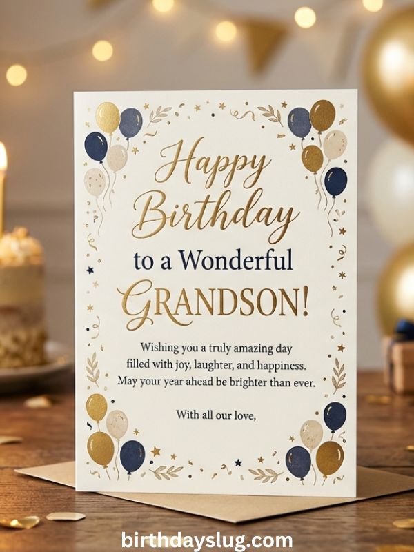 Short & Sweet Birthday Wishes for Grandson