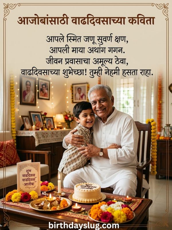 आजोबांसाठी मराठी वाढदिवसाच्या कविता (Birthday Kavita for Grandfather)