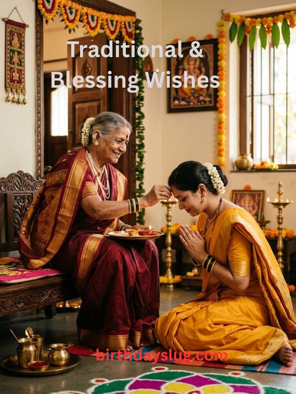 पारंपरिक आणि आशीर्वादात्मक शुभेच्छा (Traditional & Blessing Wishes)