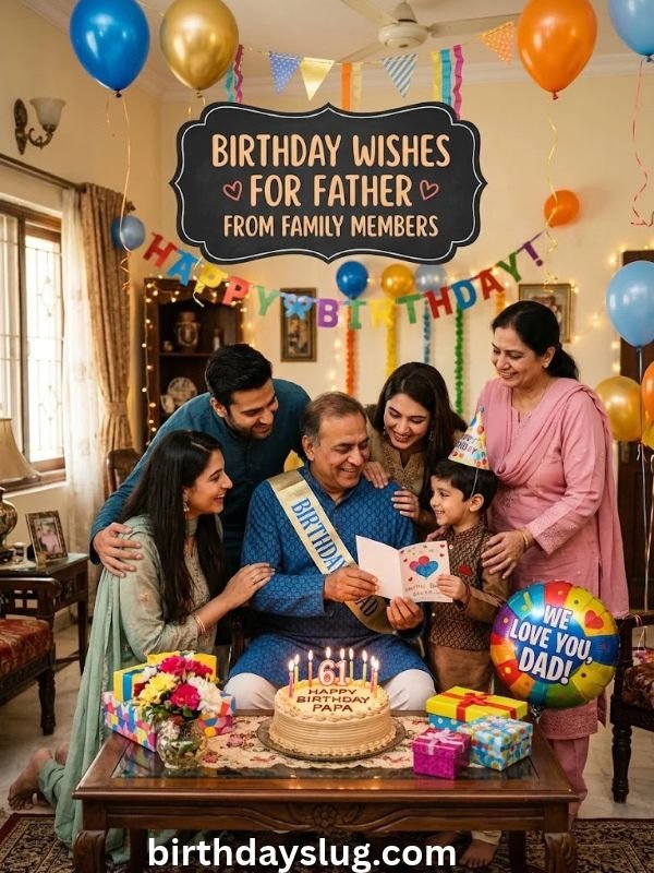 Birthday Wishes for Father from Family Members