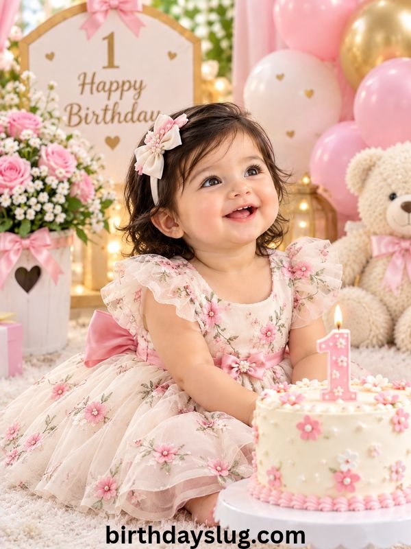 First Birthday Instagram Captions for Baby Girl