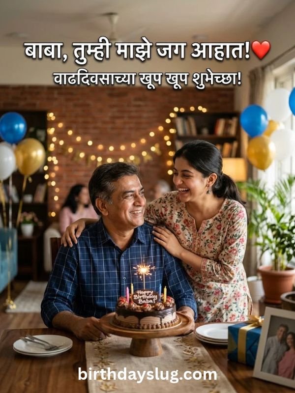 Modern & Trending Marathi Birthday Captions for Baba
