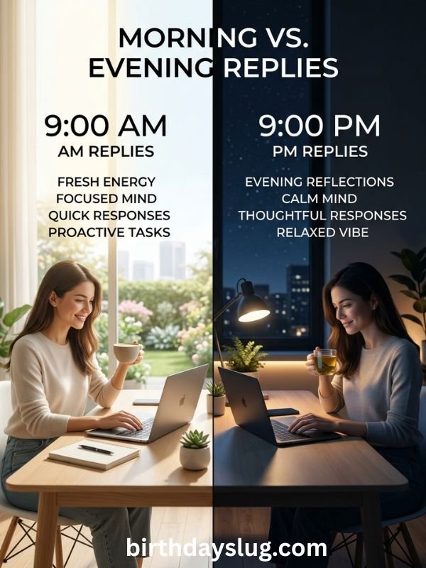 Morning vs. Evening Replies