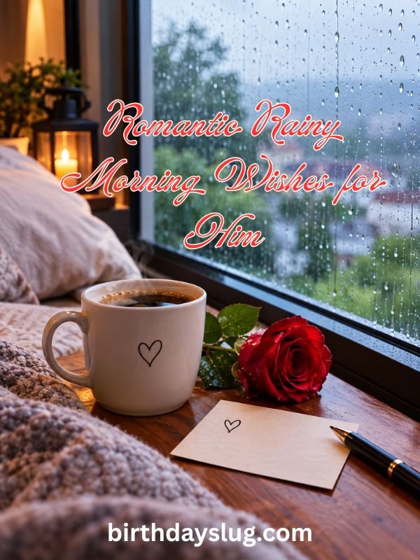 Romantic Rainy Morning Wishes for Him