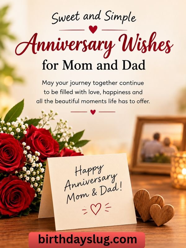 Sweet and Simple Anniversary Wishes for Mom and Dad