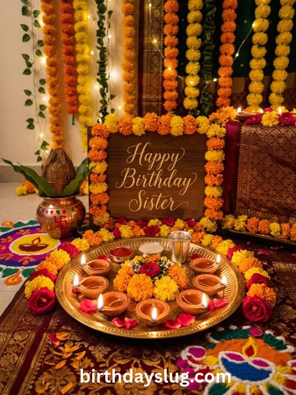 Traditional & Sanskari Birthday Wishes for Sister