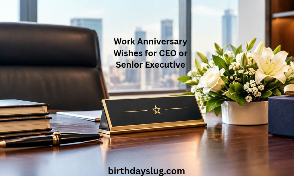 Work Anniversary Wishes for CEO or Senior Executive