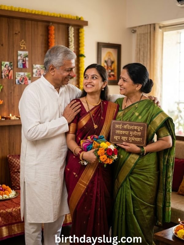 आई-वडिलांकडून मुलीला हृदयस्पर्शी शुभेच्छा