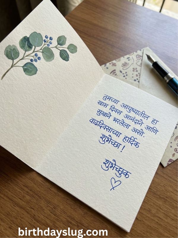 हाताने लिहिलेल्या कार्डसाठी शुभेच्छा संदेश