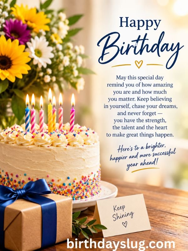 Inspirational Birthday Wishes to Encourage Someone Special